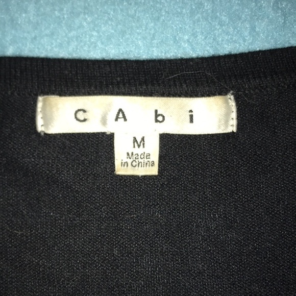 CABI Broadway tuxedo cardigan fringe sweater cashmere cotton blend NEW size M - Picture 3 of 10